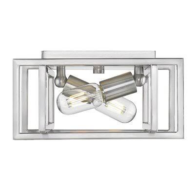 Pewter Rectangle Flush Mount Light Fixture B3230