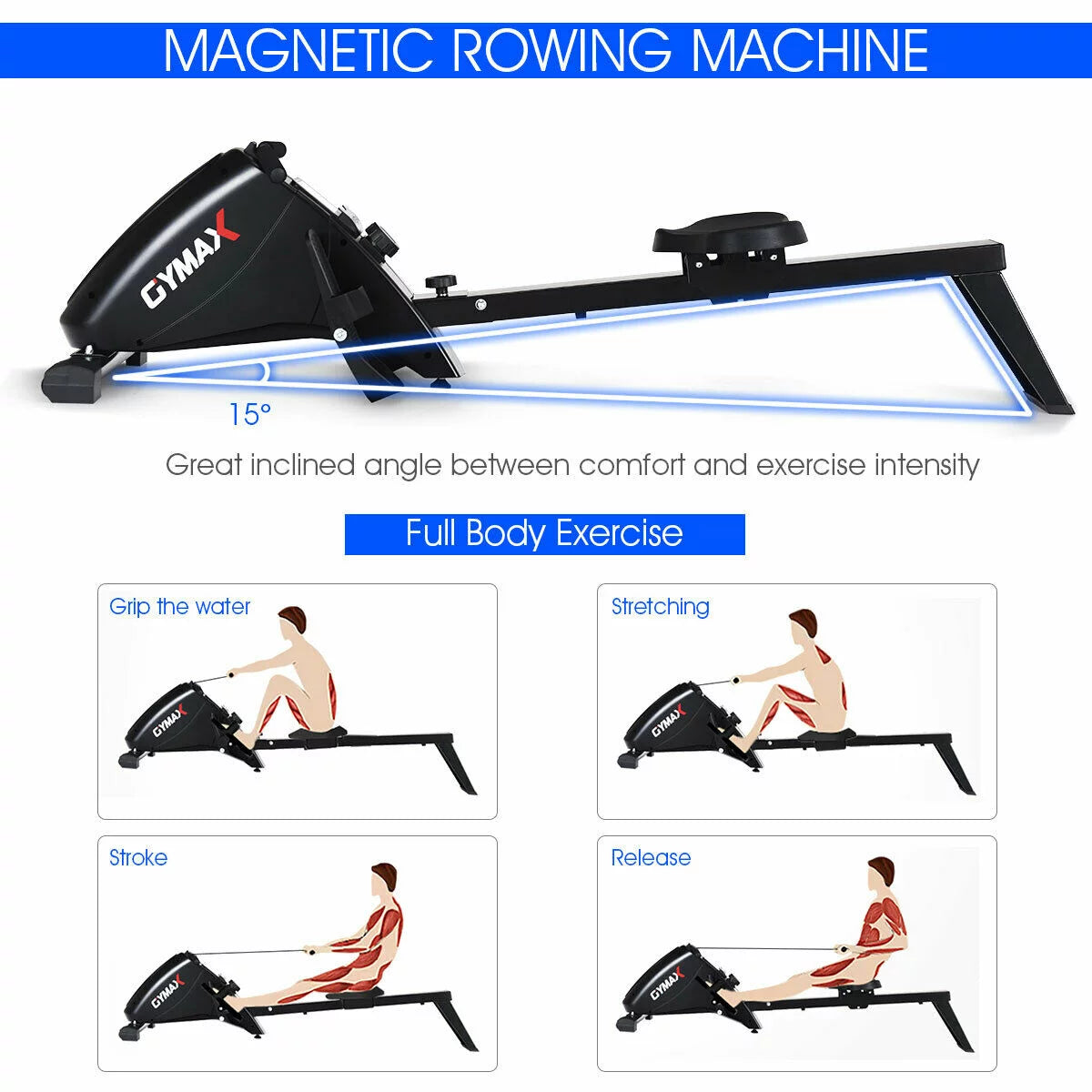 Foldable Magnetic Rowing Machine K670