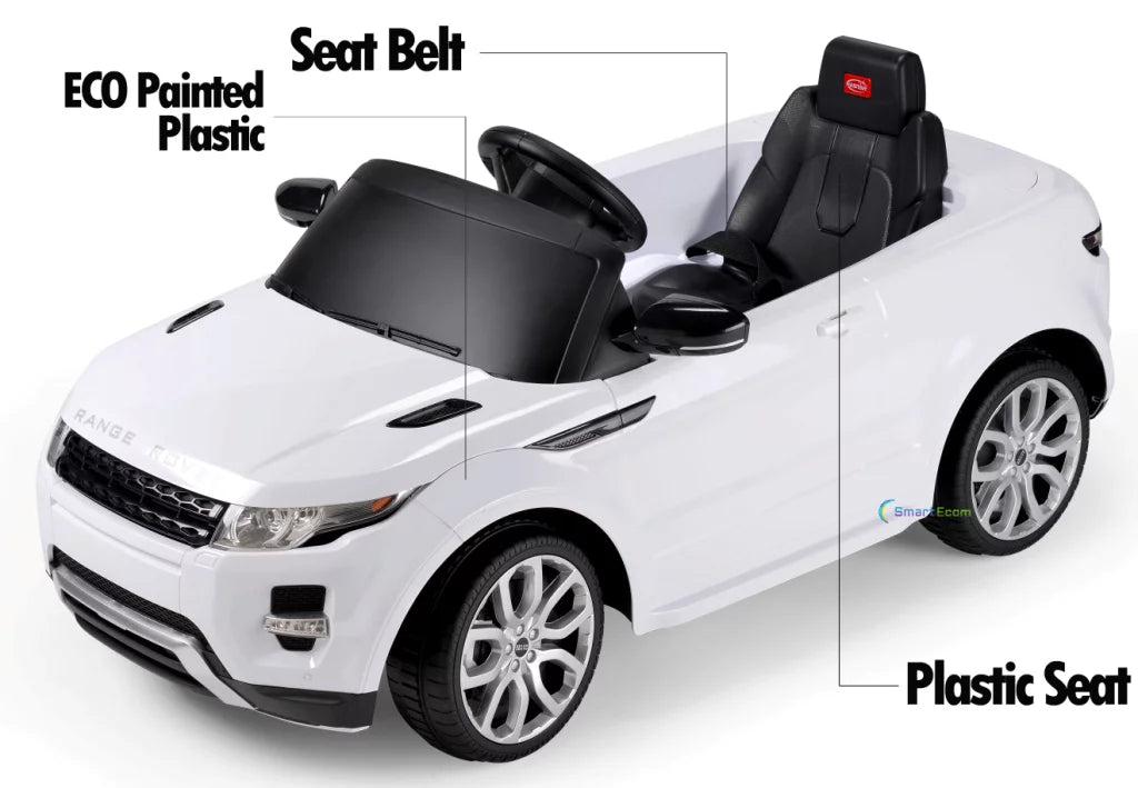 White 12 V Powered Ride-On with Remote Control W39994