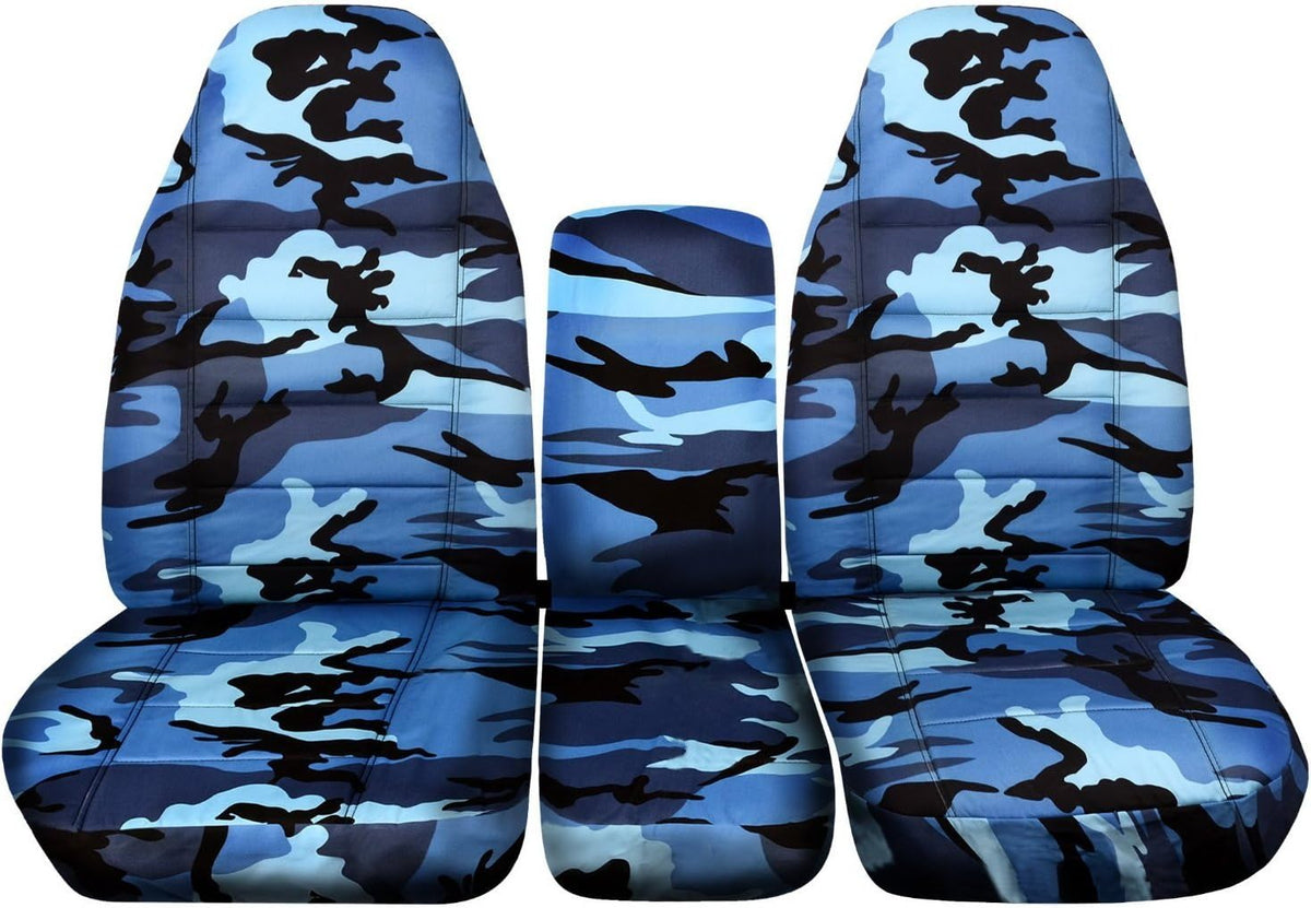 Camo Truck Seat Covers for 2002-2005 Dodge Ram Front 40/20/40 Split Bench with Center Console S261092