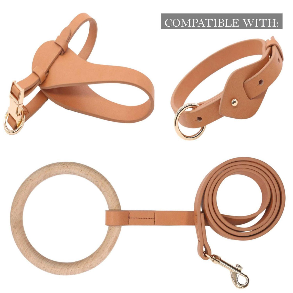 Adjustable Leather Dog Harness P5569