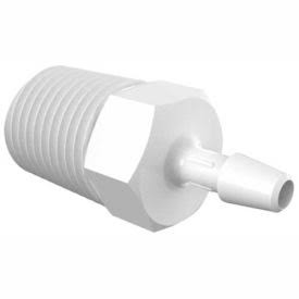 1/4-18 NPT to 5/32 Barbed Adapter, Polypropylene B382