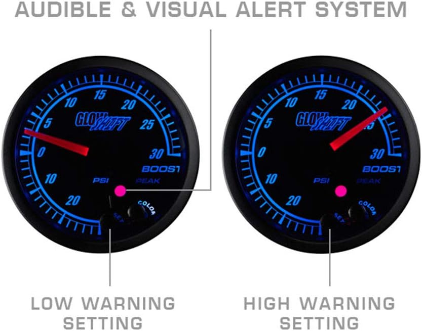 10 Color 10 BAR Oil Pressure Gauge Kit with Electronic Sensor, Black Dial, Tinted Lens, 52mm X27029