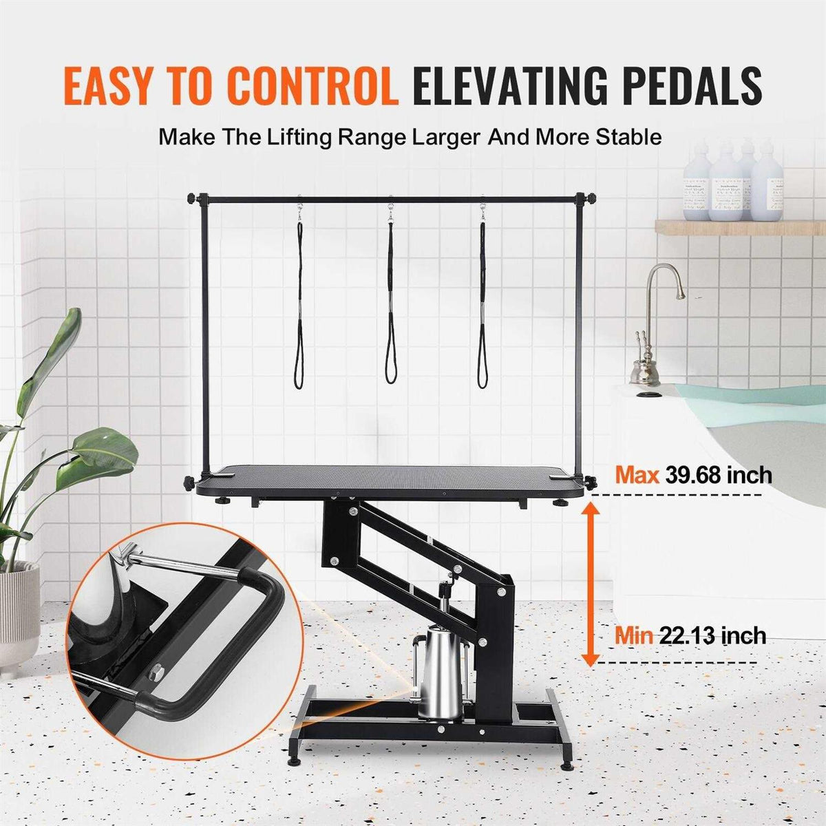 43 Hydraulic Pet Grooming Table with Grooming Arm Q4733