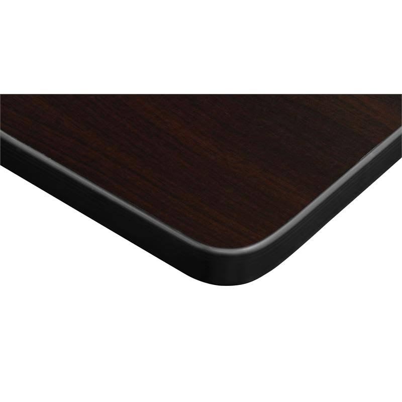 30 in. Via Square X-Base Table Mocha Walnut Grey M1434
