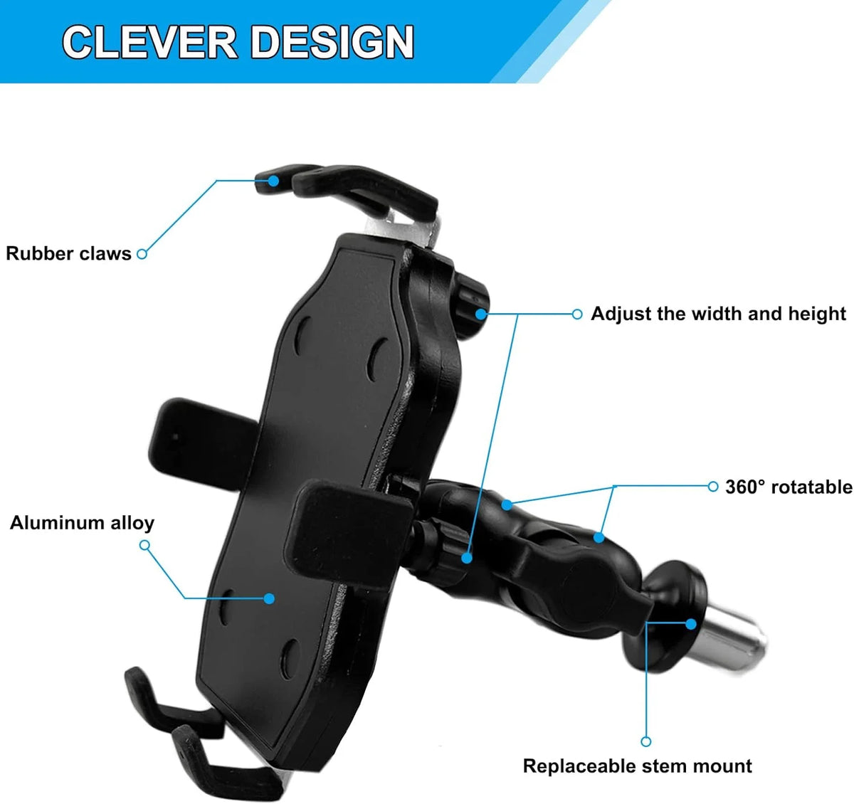 Motorcycle Phone Mount Fork Stem Holder G295924