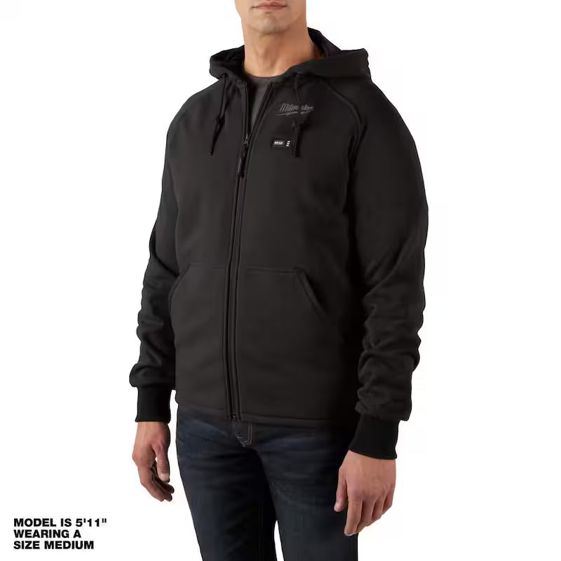 Men's 2X-Large Black Heated Jacket Hoodie E2049