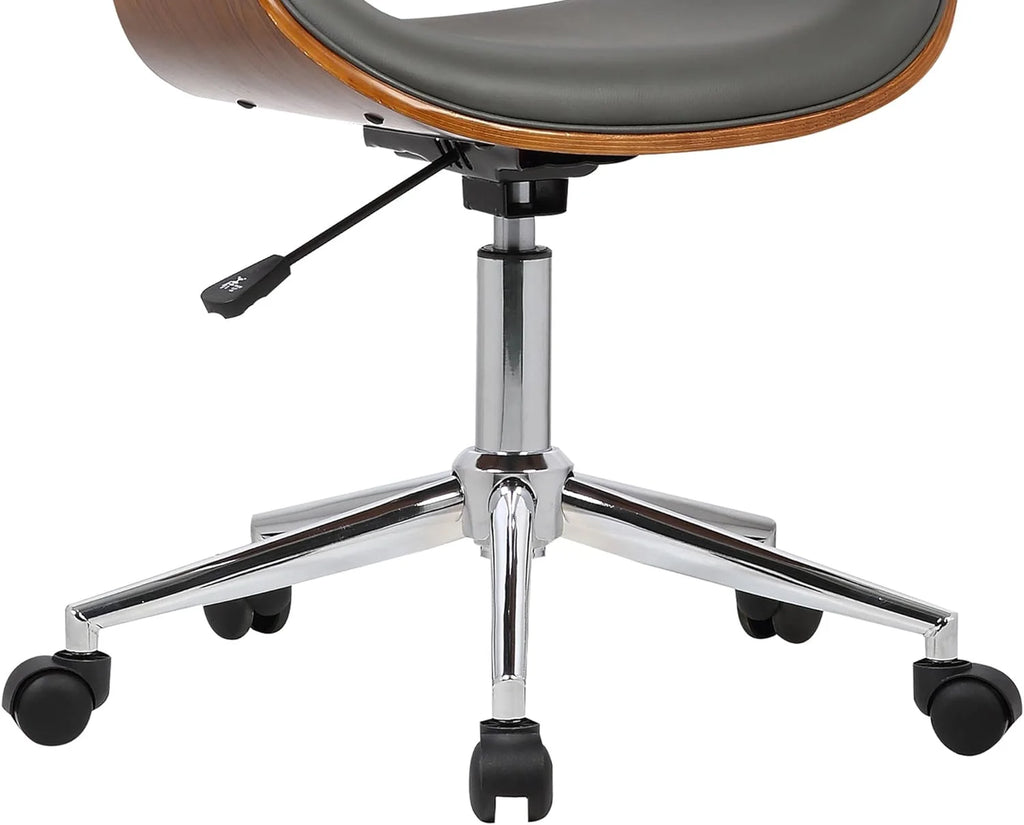 Grey Faux Leather Office Chair V11079