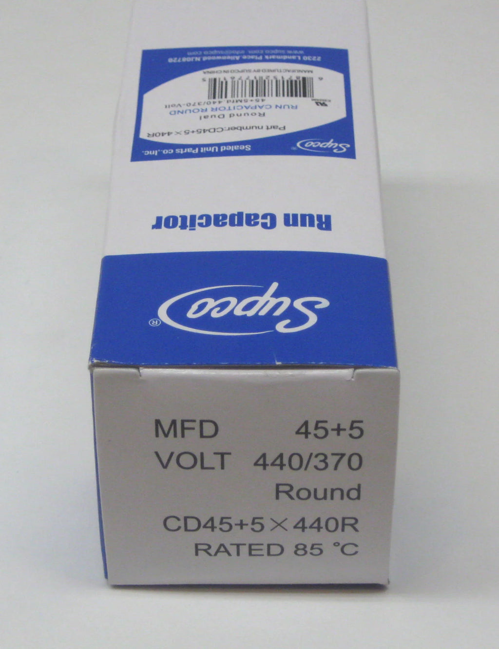 HVAC Motor Round Dual Run Capacitor 45 + 5 MFD 440 Volts O279
