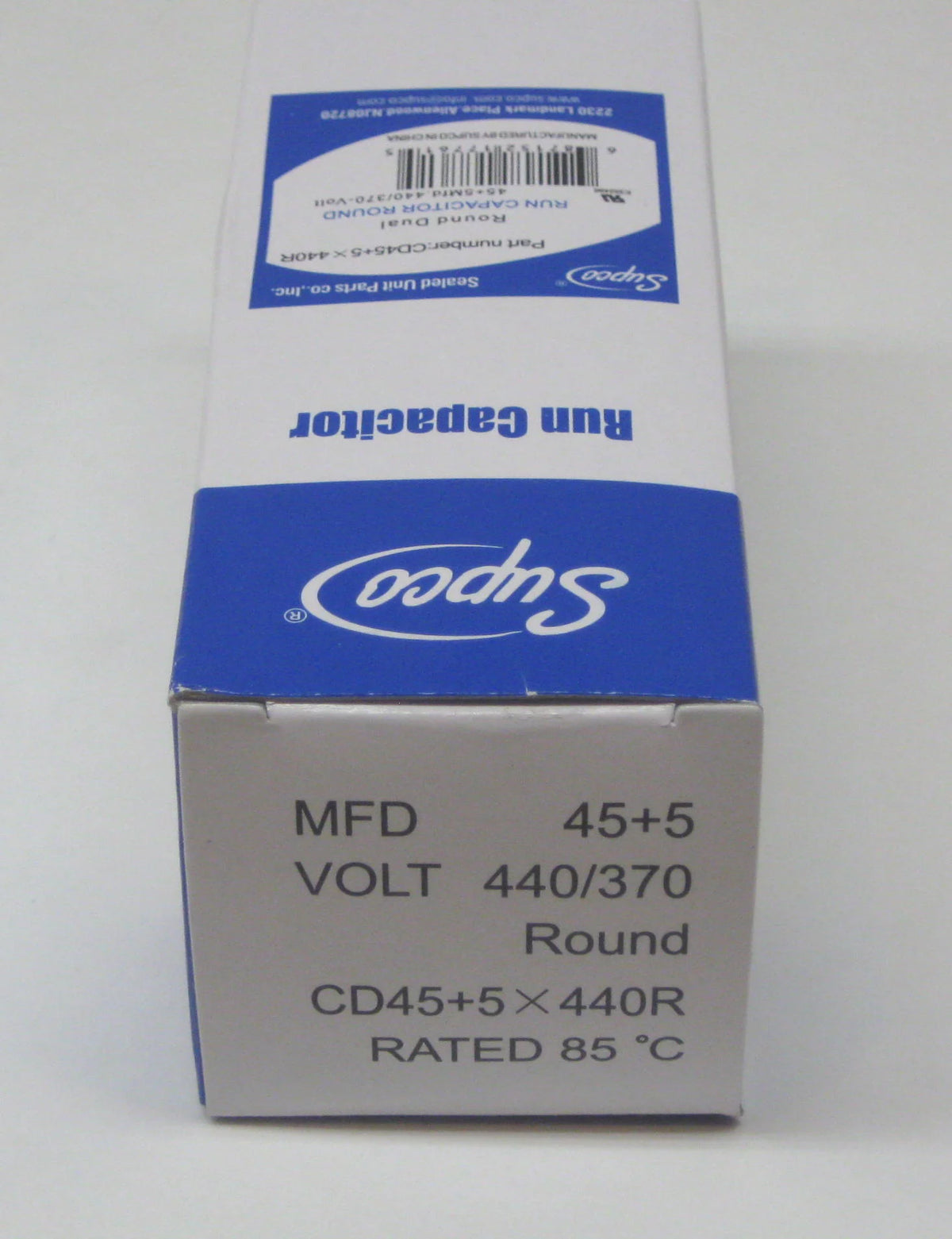 HVAC Motor Round Dual Run Capacitor 45 + 5 MFD 440 Volts O279