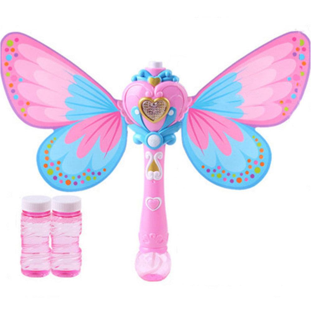 Princess Bubble Stick Wand with Sound and Light Effect (Butterfly Pink) G6502