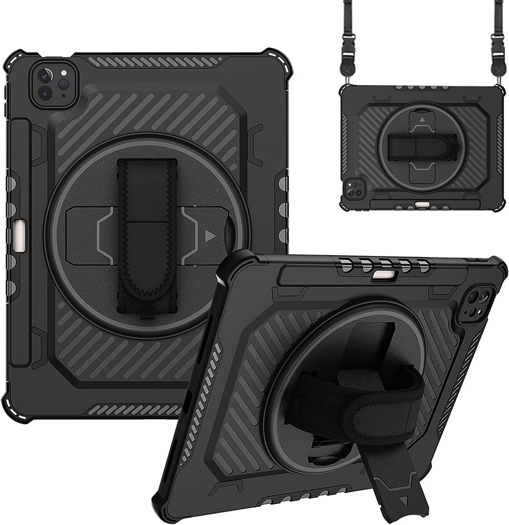 Heavy Duty Protective Cover with 360° Rotating Hand Strap & Stand Shoulder Strap P49170
