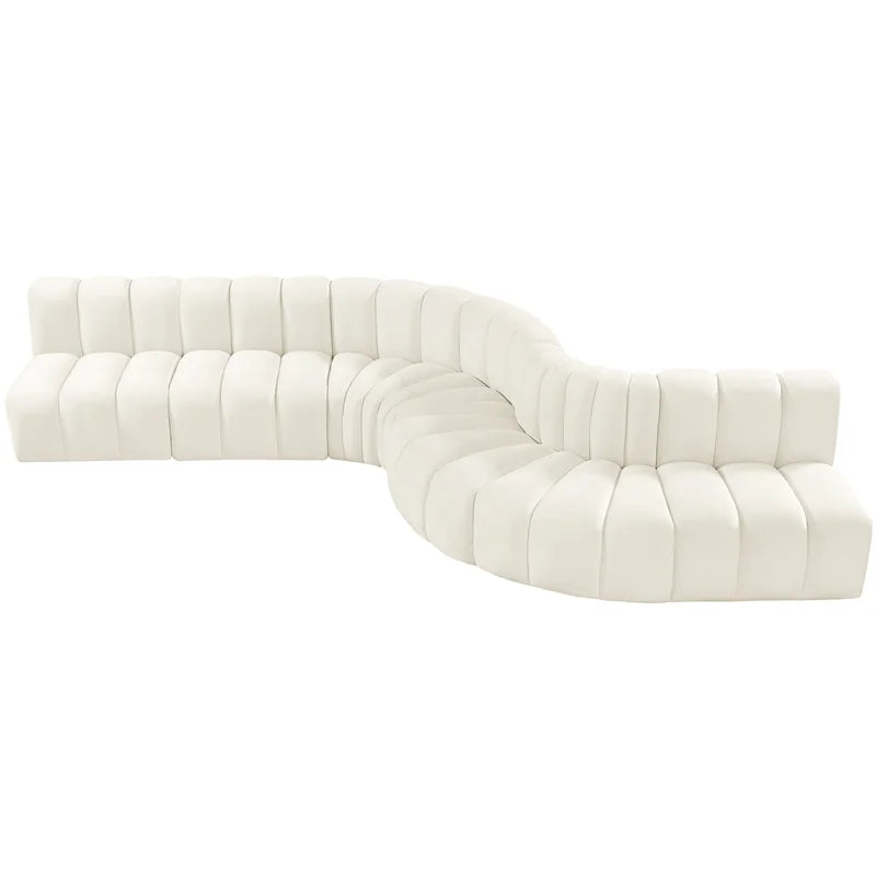 Cream Velvet Modular Sofa Y35305