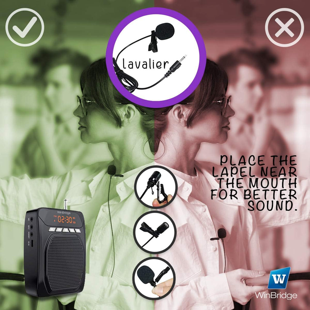 15W Voice Amplifier with Lavalier Microphone and Headset Microphone D229635