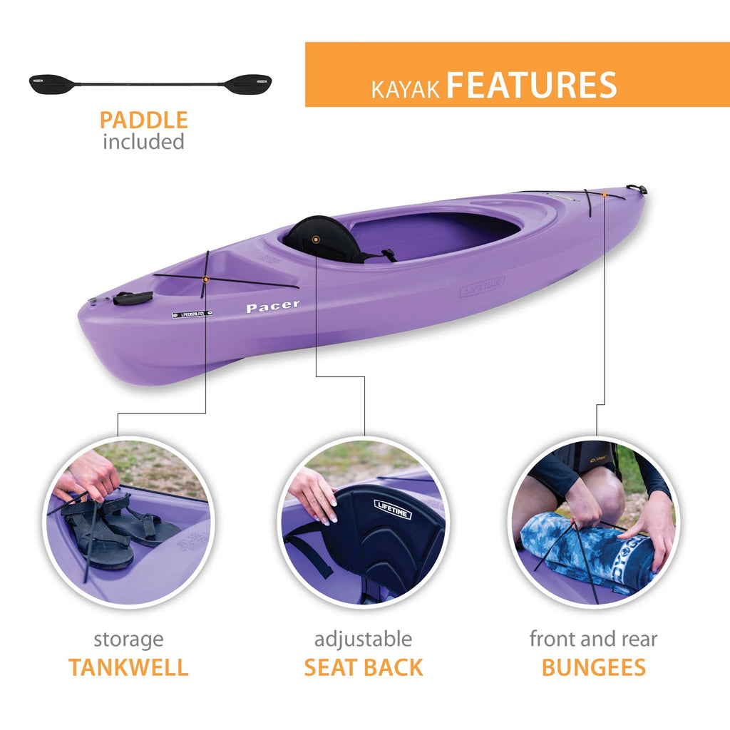 Lavender 8 ft Sit-Inside Kayak C8288