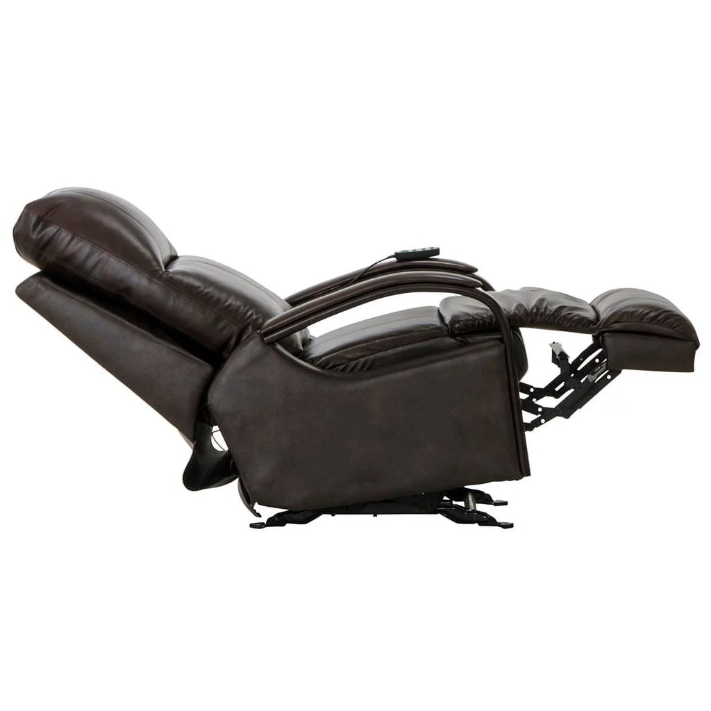 Brown Top Grain Italian Leather Power Recliner A32563