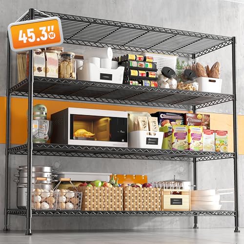 45.3''W 4 Tier Metal Wire Shelving Unit R764161