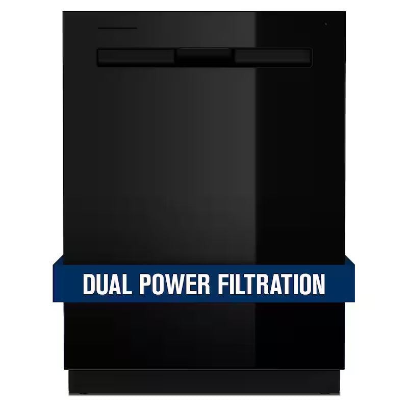 Black Built-in Dishwasher with Dual Power Filtration S596