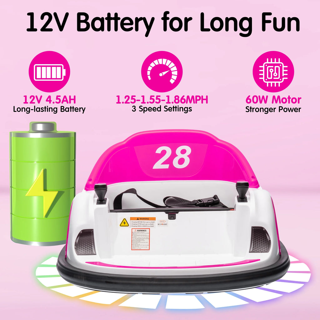 12V Bumper Car for Kids with Remote Control D9353