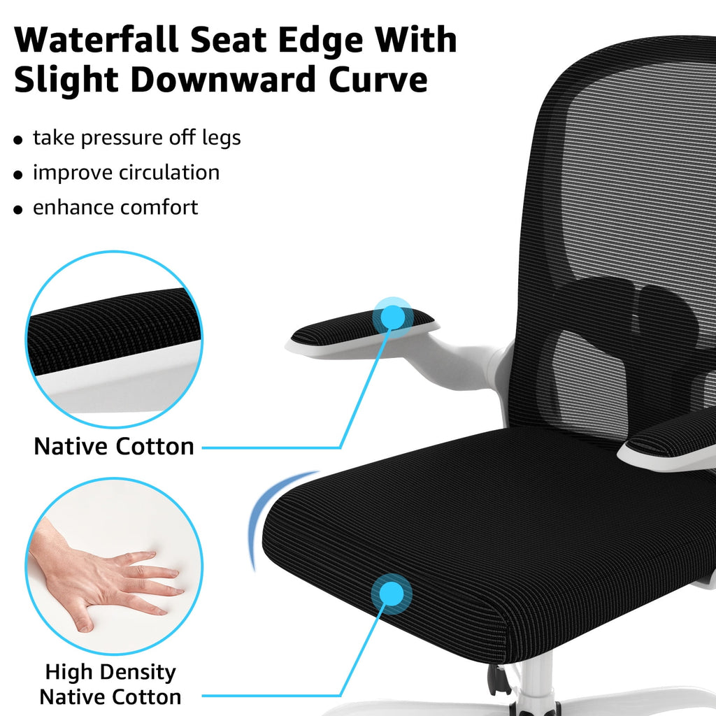 Ergonomic Office Chair with Lumbar Support and Adjustable Height Q5961
