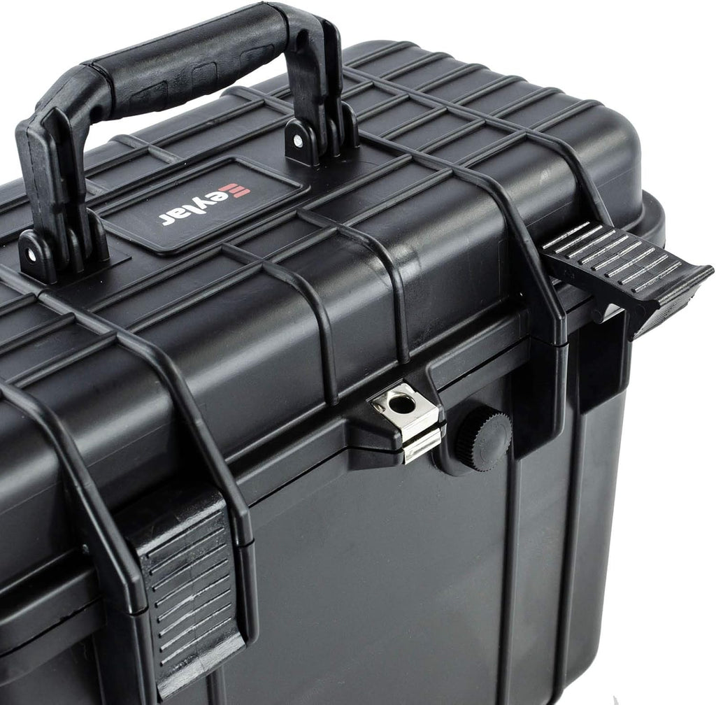 Compact Tall 16.93 Protective Gear Case Water and Shock Resistant with Foam (Black) G423