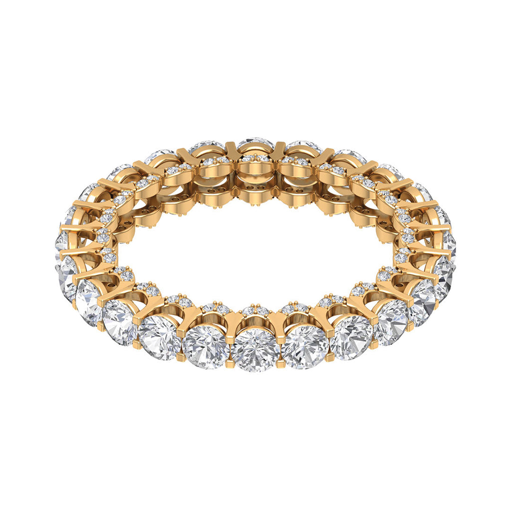 14K Yellow Gold Moissanite Eternity Ring G270