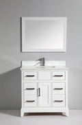 36 in. Single Sink White Vanity & Mirror O799092