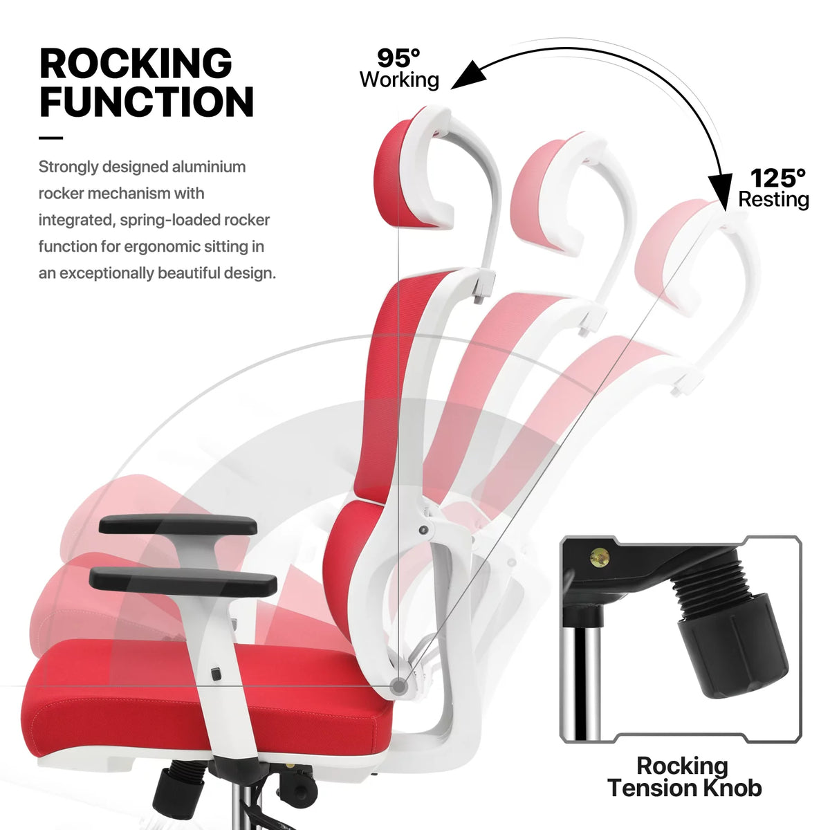 Computer Desk & Chair Set Adjustable Swivel Office Chair L Shaped Writing Table Workstation with Monitor Stand Red J702