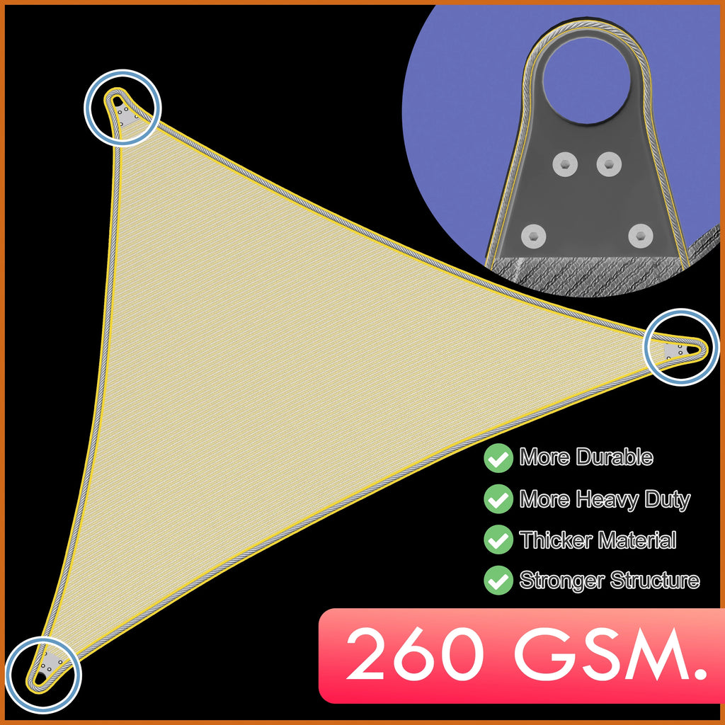 Beige Sun Shade Sail Canopy Awning E229