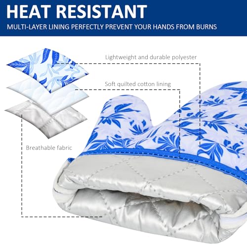 Christmas Oven Mitts Gloves Heat Resistant Silicone Q10704
