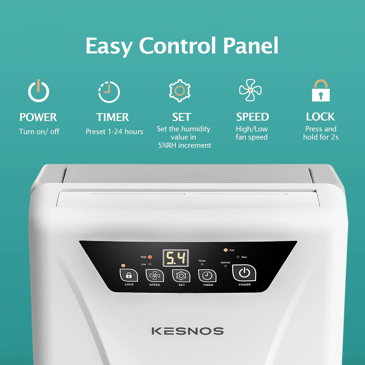 34 Pints Dehumidifier with Drain Hose L105