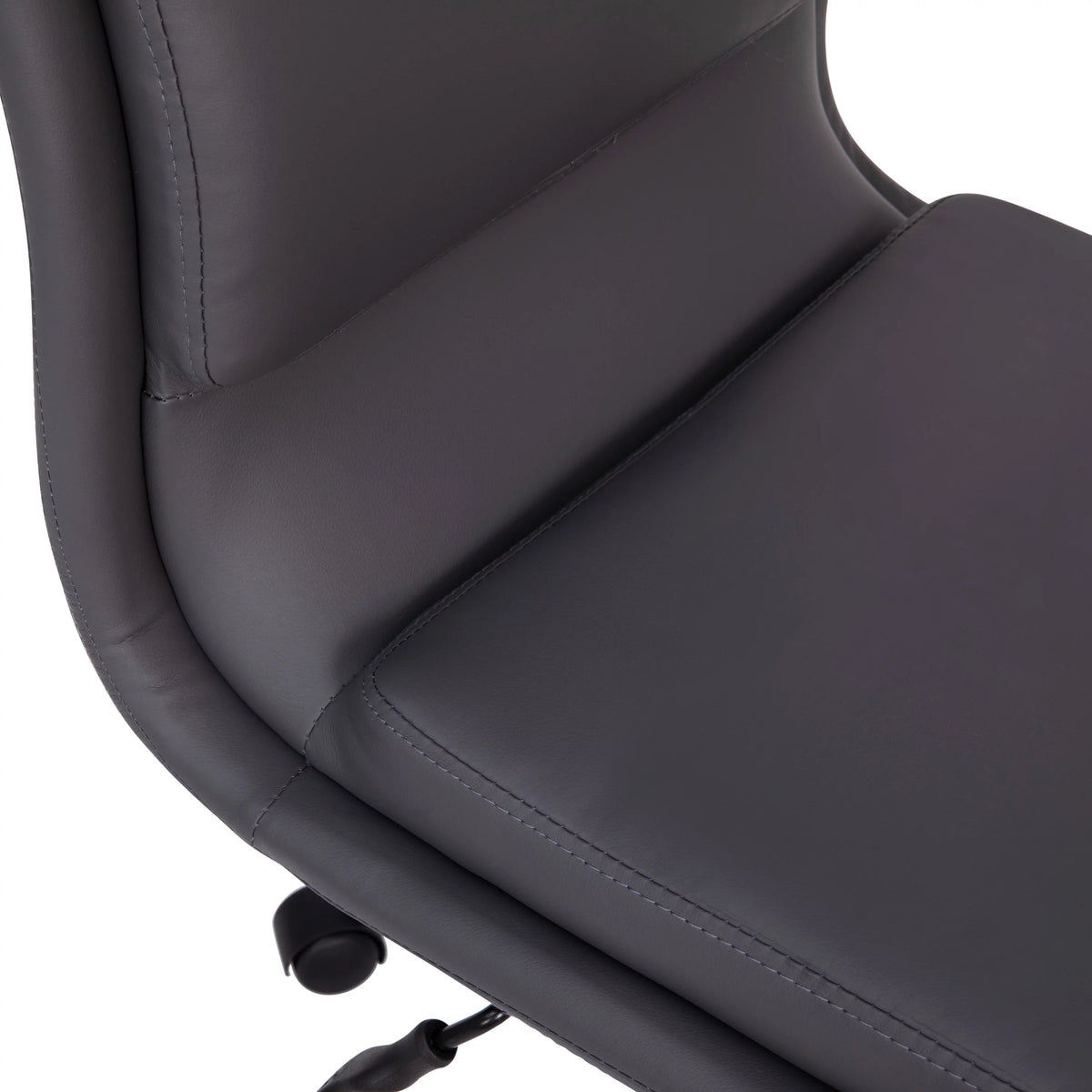Gray Mid-Back Armless Swivel Task Office Chair H522