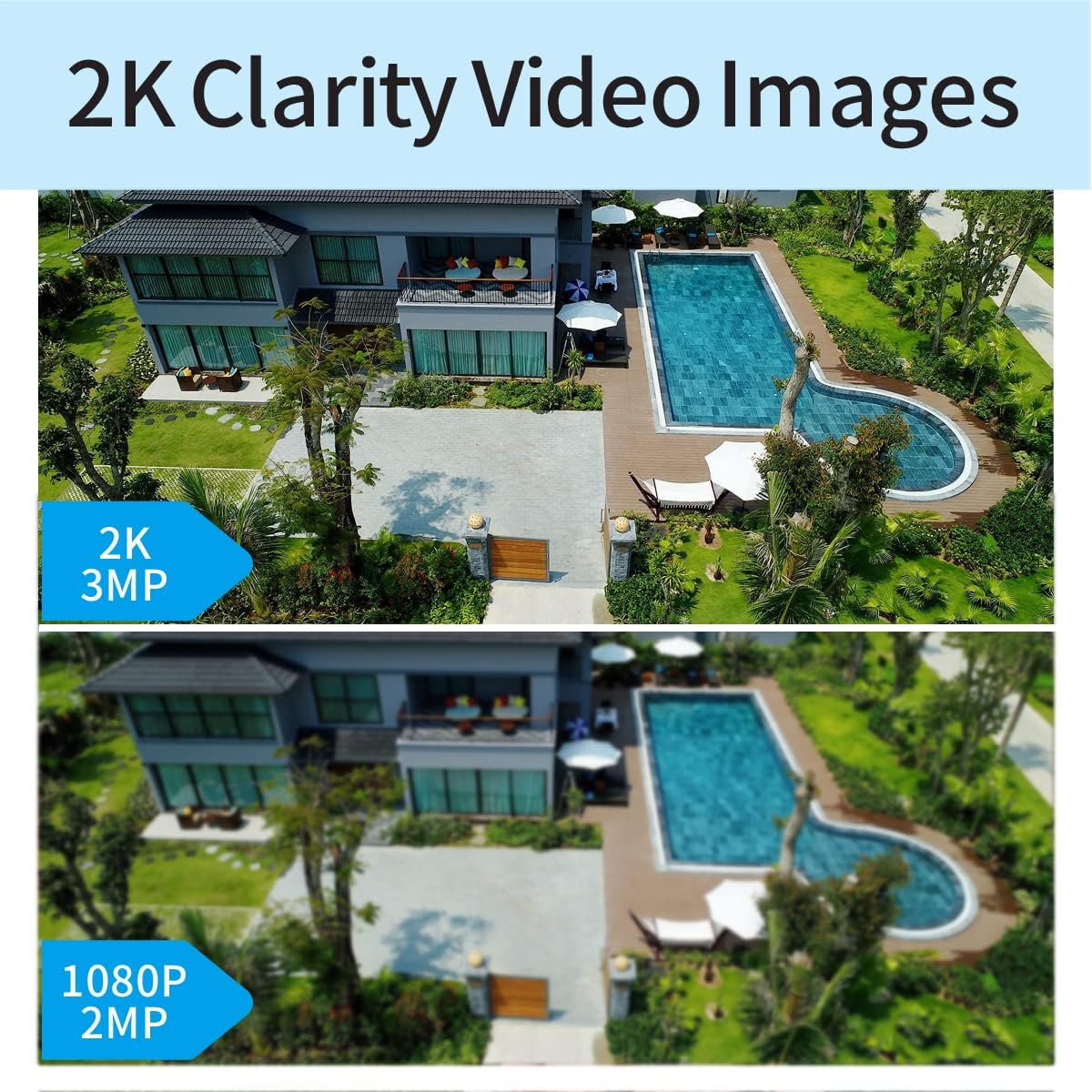 8CH NVR with 1TB HDD and 6PCS 3MP Outdoor Bullet Cameras with PIR Sensor and Floodlight (Black) T27374