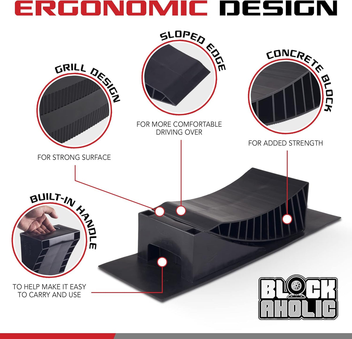Curved Leveling Ramp with Chocks and Rubber Mat for Single Axle Campers A23470