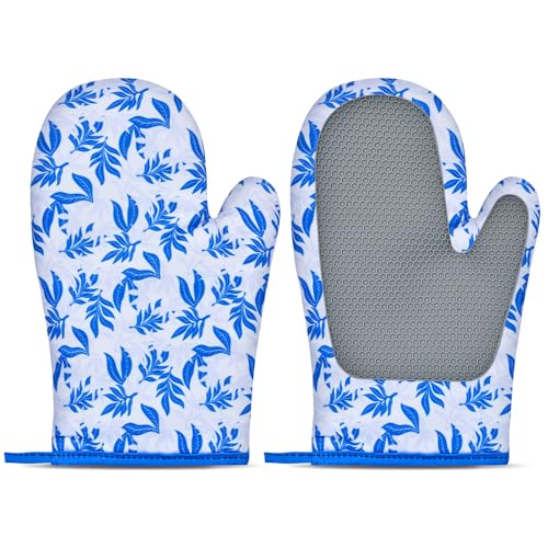Christmas Oven Mitts Gloves Heat Resistant Silicone Q10704