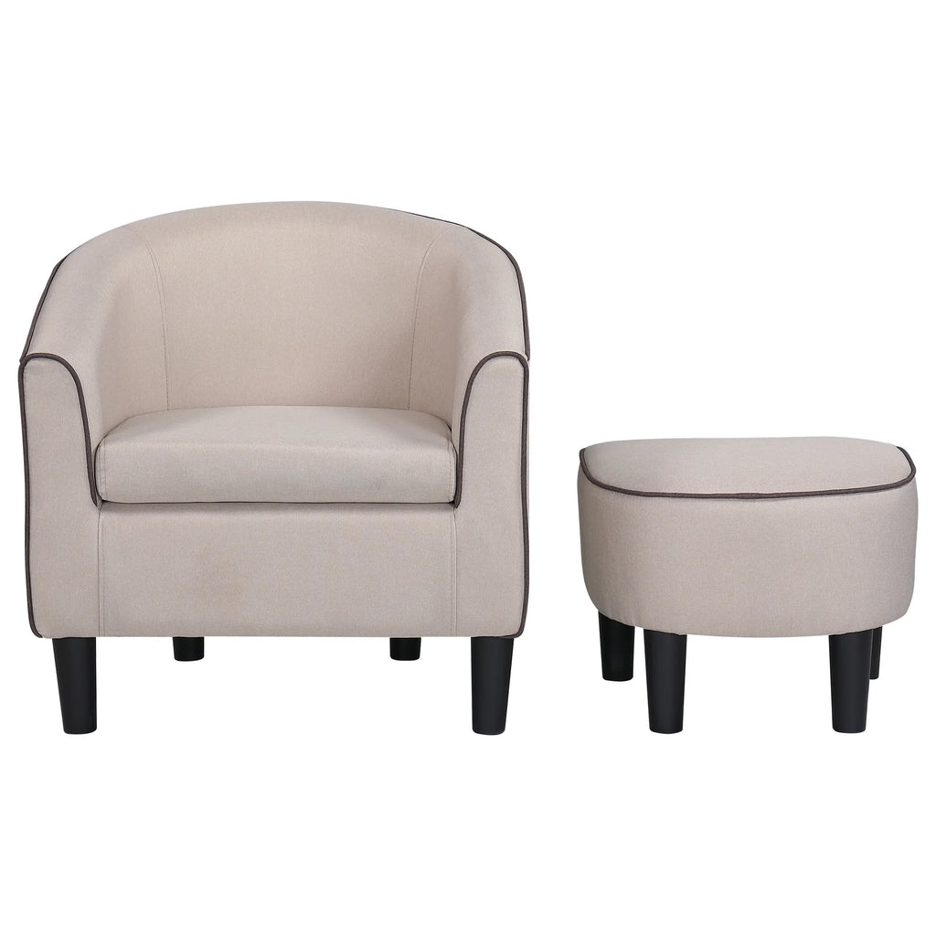 Beige Fabric Accent Chair R981352