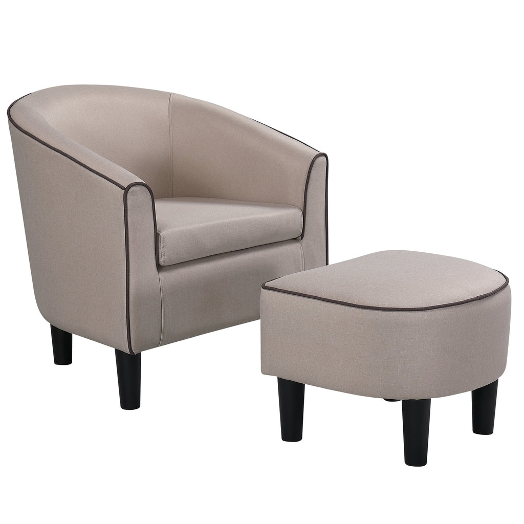 Beige Fabric Accent Chair R981352