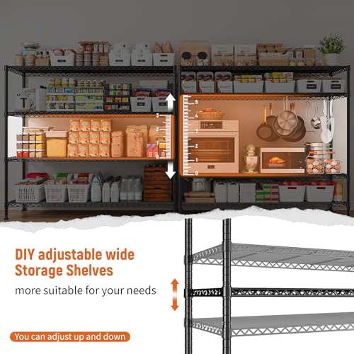 45.3''W 4 Tier Metal Wire Shelving Unit R764161