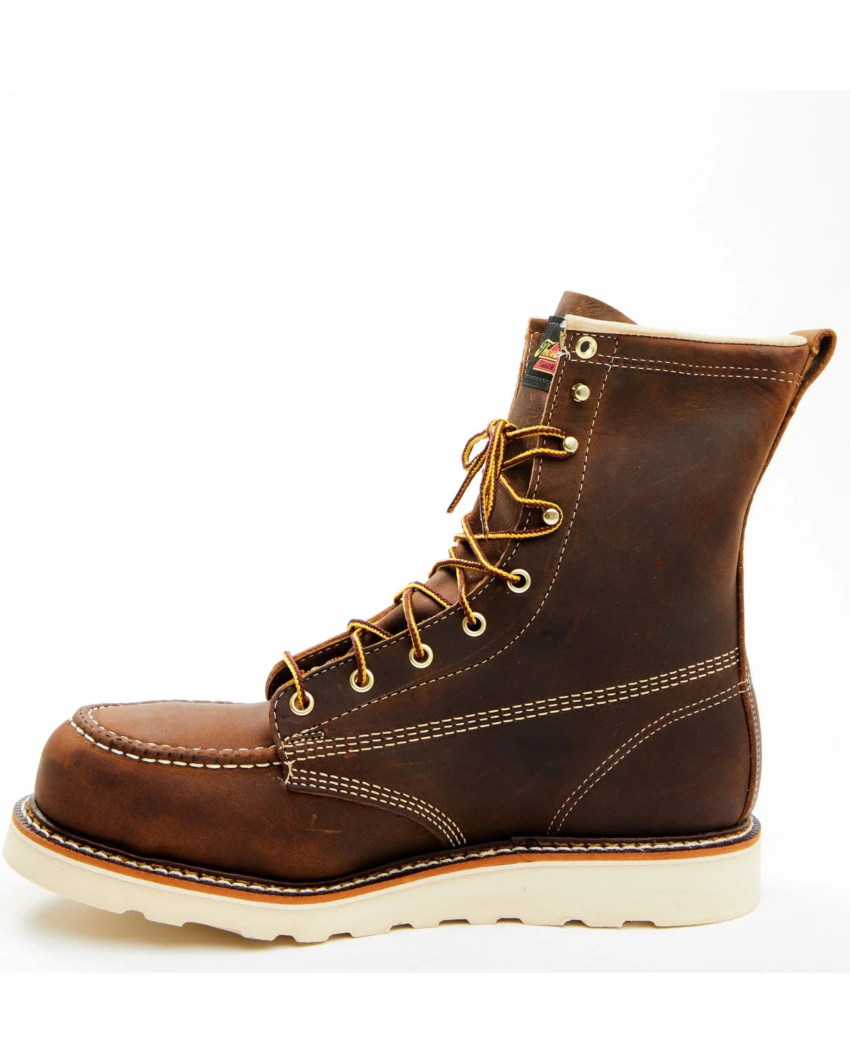Brown 8" Wedge Work Boots I9397