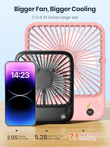 10000mAh Portable Travel Fan 7-inch Mini Desk Fan V8172