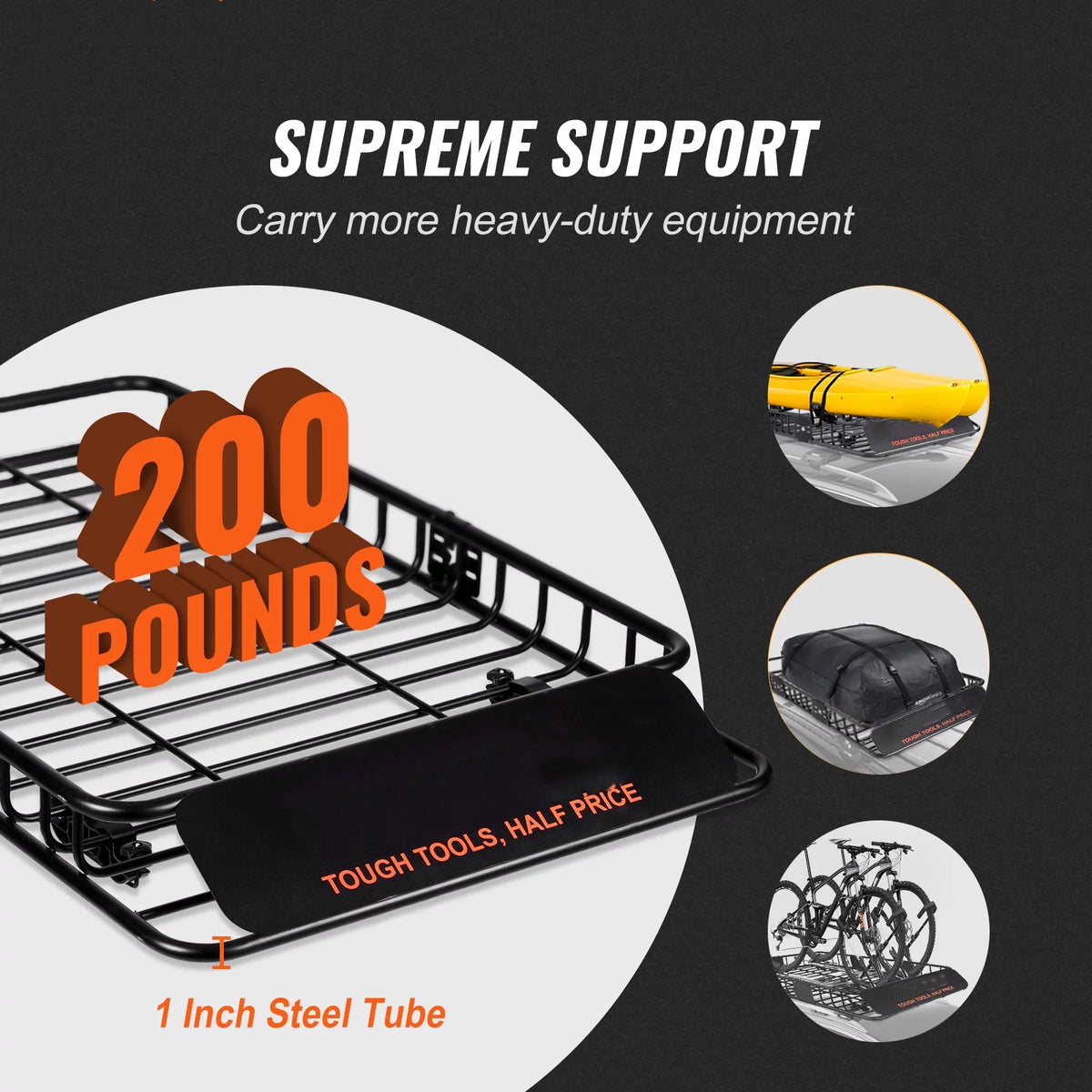 Roof Rack Cargo Basket 200 lbs 64"x39"x6" G7500