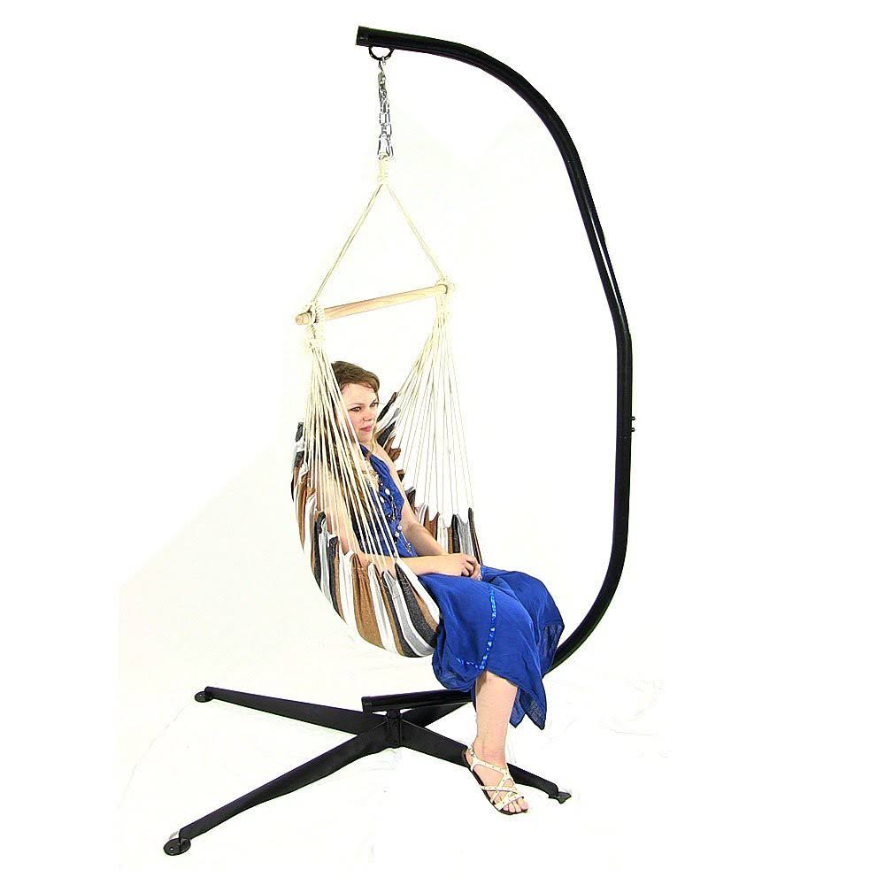 Hanging Hammock Chair Swing and C-Stand Set D7593