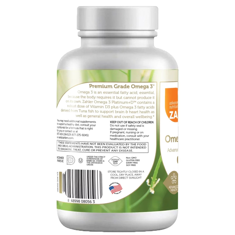 Omega 3 Fish Oil + Vitamin D3 2,000 mg 90 Softgels C4957