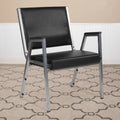 Black Vinyl Bariatric Medical Reception Arm Chair D35806
