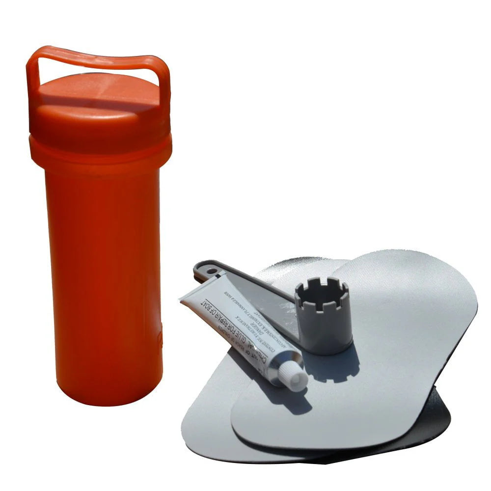 Inflatable Boat Repair Kit, 3X PVC Patch, 1x30g Glue and 1X Valve wrench Q39660