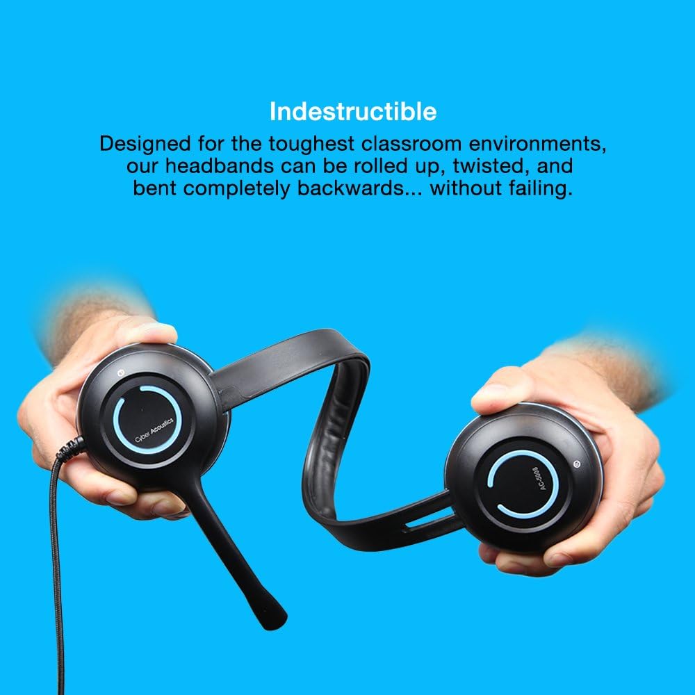 Stereo USB Headset with Noise Cancelling Mic and Adjustable Mic Boom F428127