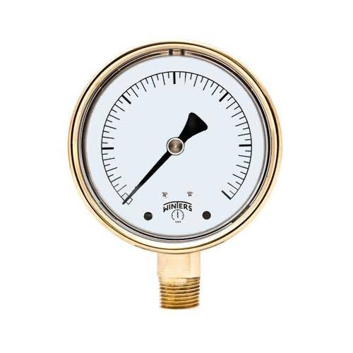 4x22 Brass Case Pressure Gauges S52542