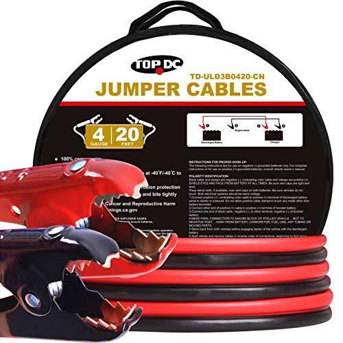 100% Copper Battery Jumper Cables 4 Gauge 20 Feet 300AMP G266