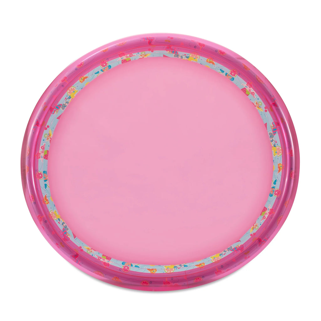 Round Inflatable 3-Ring Kiddie Splash Play Pool Pink I864434
