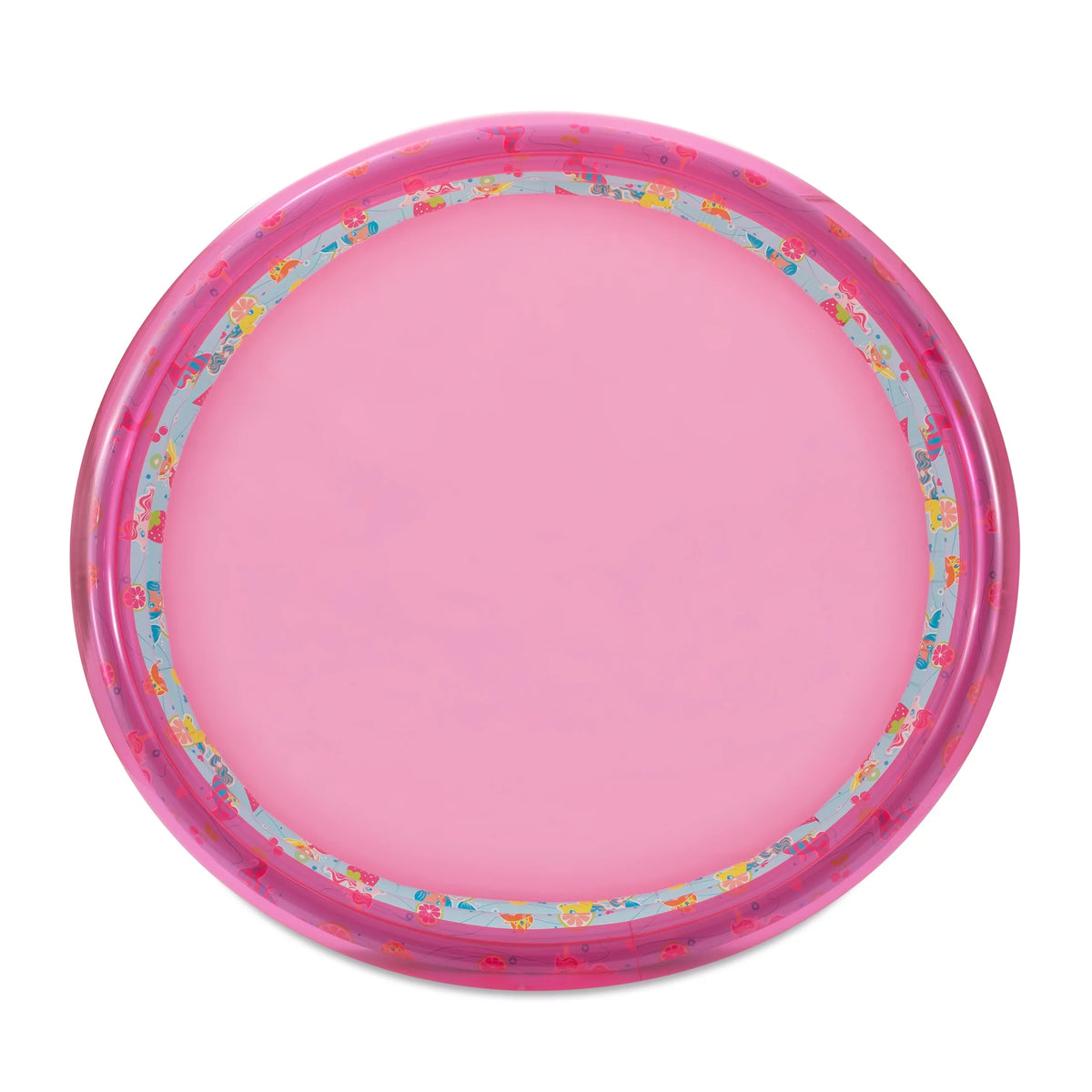 Round Inflatable 3-Ring Kiddie Splash Play Pool Pink I864434